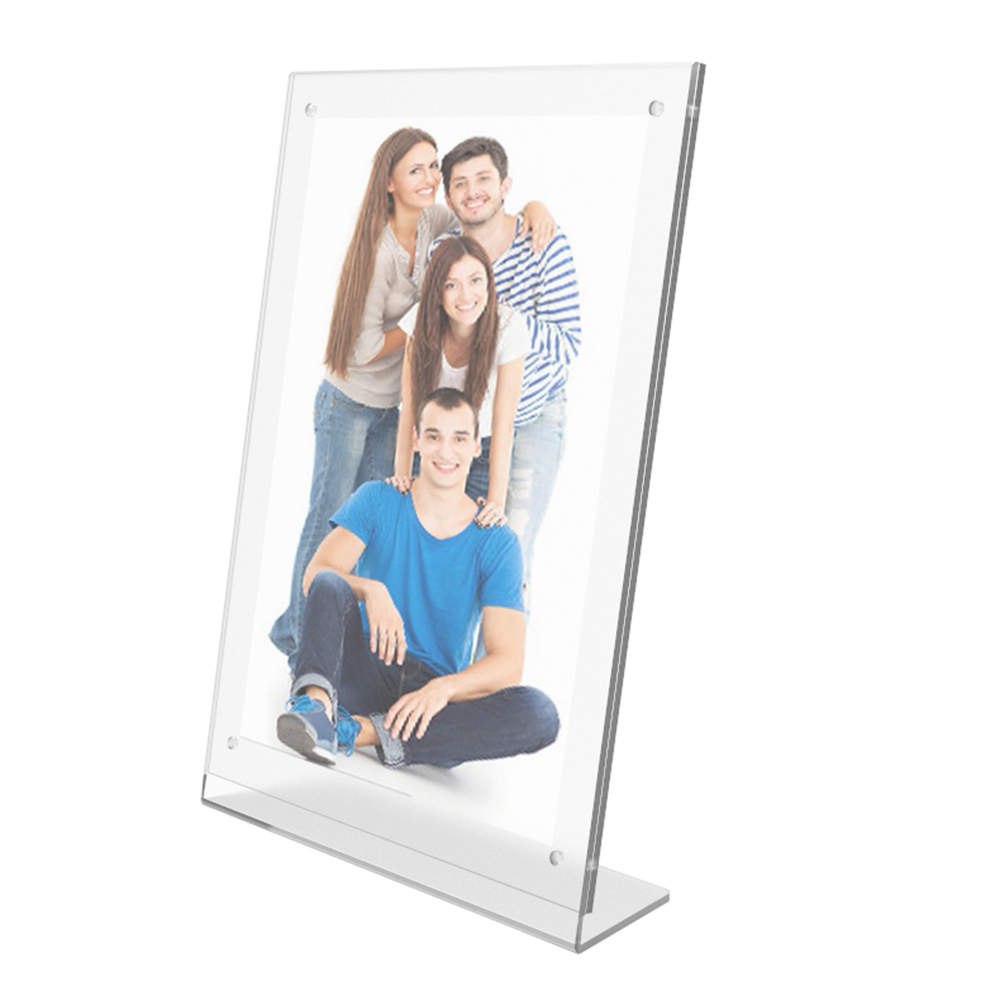 Wrought Studio Whistler Clear Acrylic Picture Frame Plexiglass Desktop Sign Holder Photo Display Magnetic Closure Wayfair